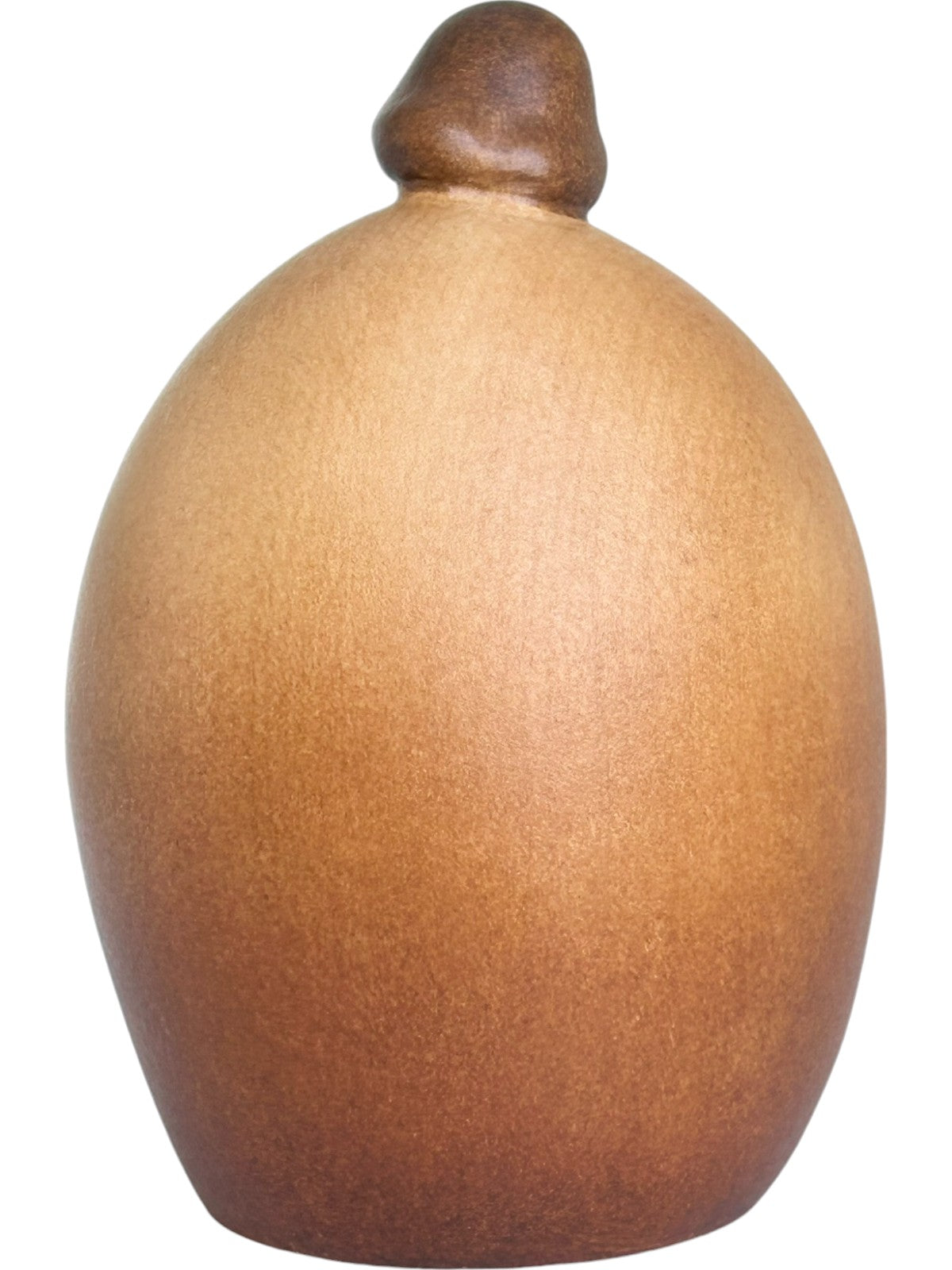 Heilige Familie mit Gesicht als Blockkrippe aus Holz - mit Ölfarben lasiert