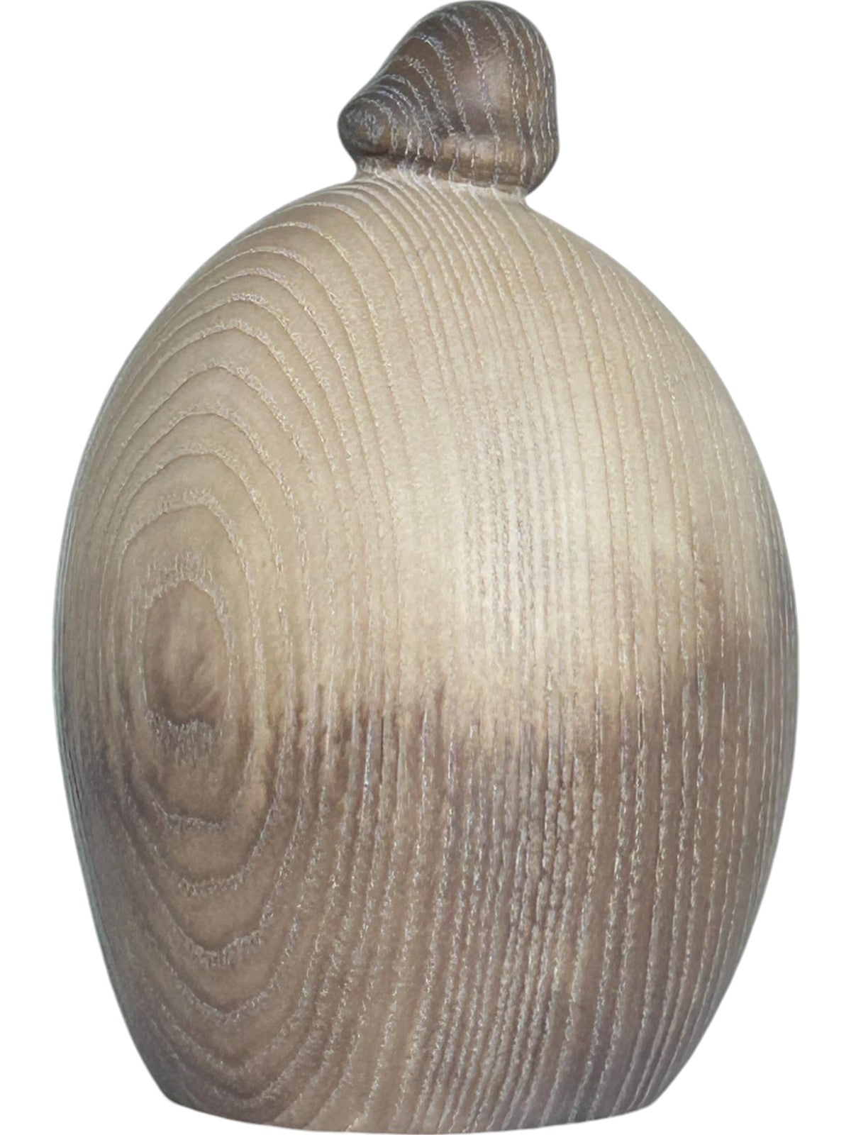 Heilige Familie mit Gesicht als Blockkrippe aus Holz - mit Ölfarben lasiert