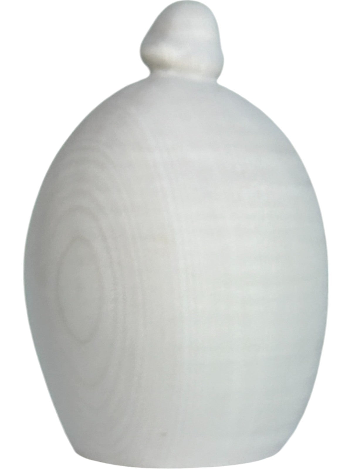 Heilige Familie mit Gesicht als Blockkrippe aus Holz - mit Ölfarben lasiert