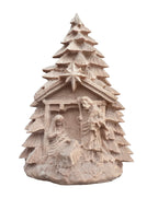 Weihnachtsbaum mit Hl Familie - mit Ölfarben lasiert