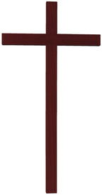 Croix droite sculptée en frêne