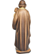 Saint Joseph avec l'enfant Jésus et le lys en bois