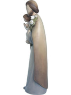 Saint Joseph avec l'enfant Jésus et le lys en bois