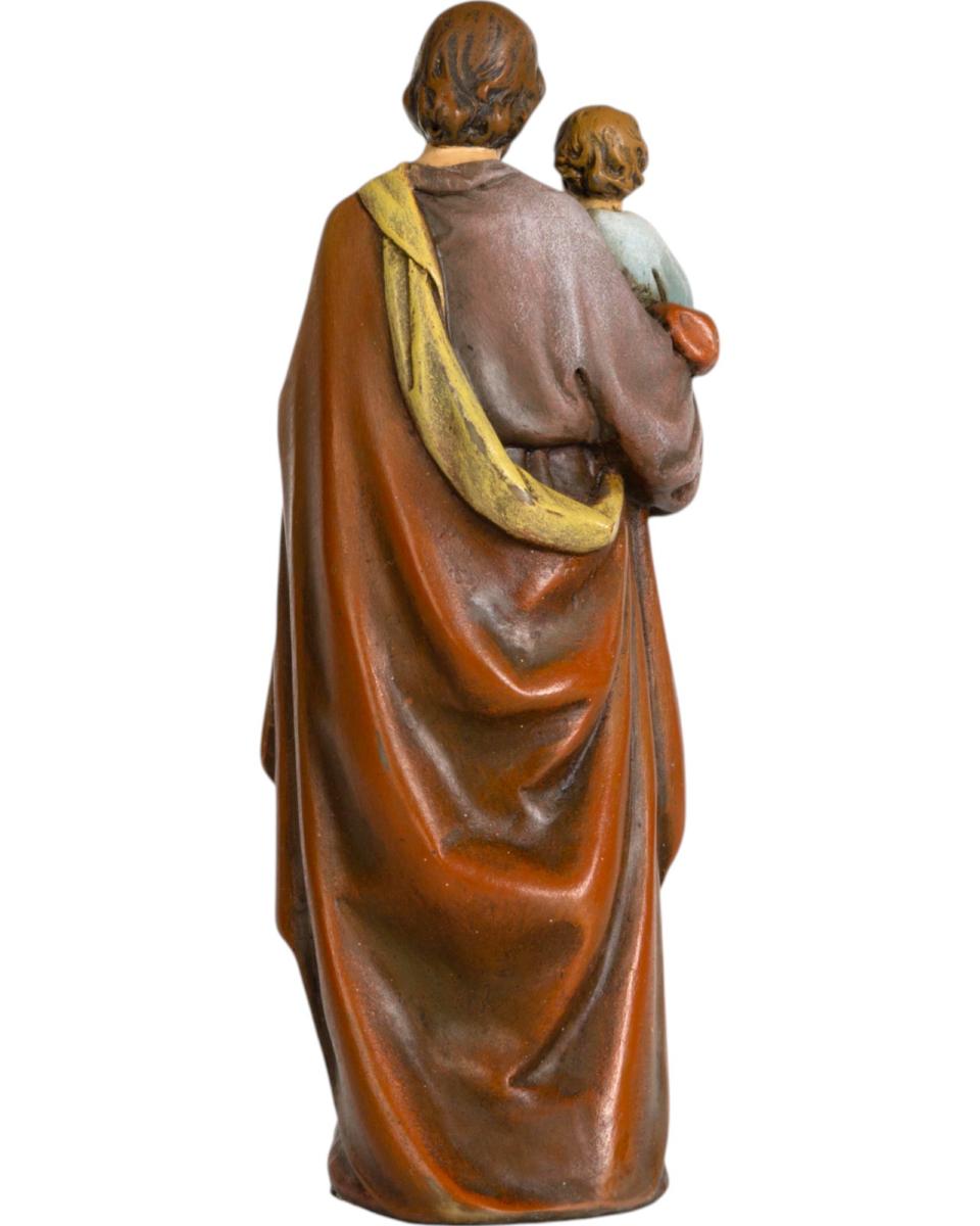 Saint Joseph avec l'enfant et le lys en pâte à papier