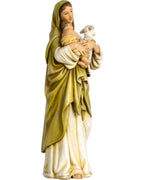 Mary with Child and Sheep wood paste