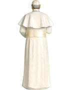 Pope Francis in Paste of wood old Catholic Statues