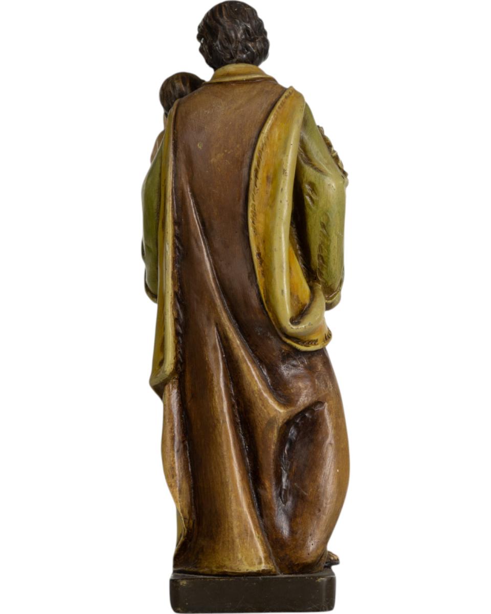 Saint Joseph avec l'enfant Jésus en pâte à papier
