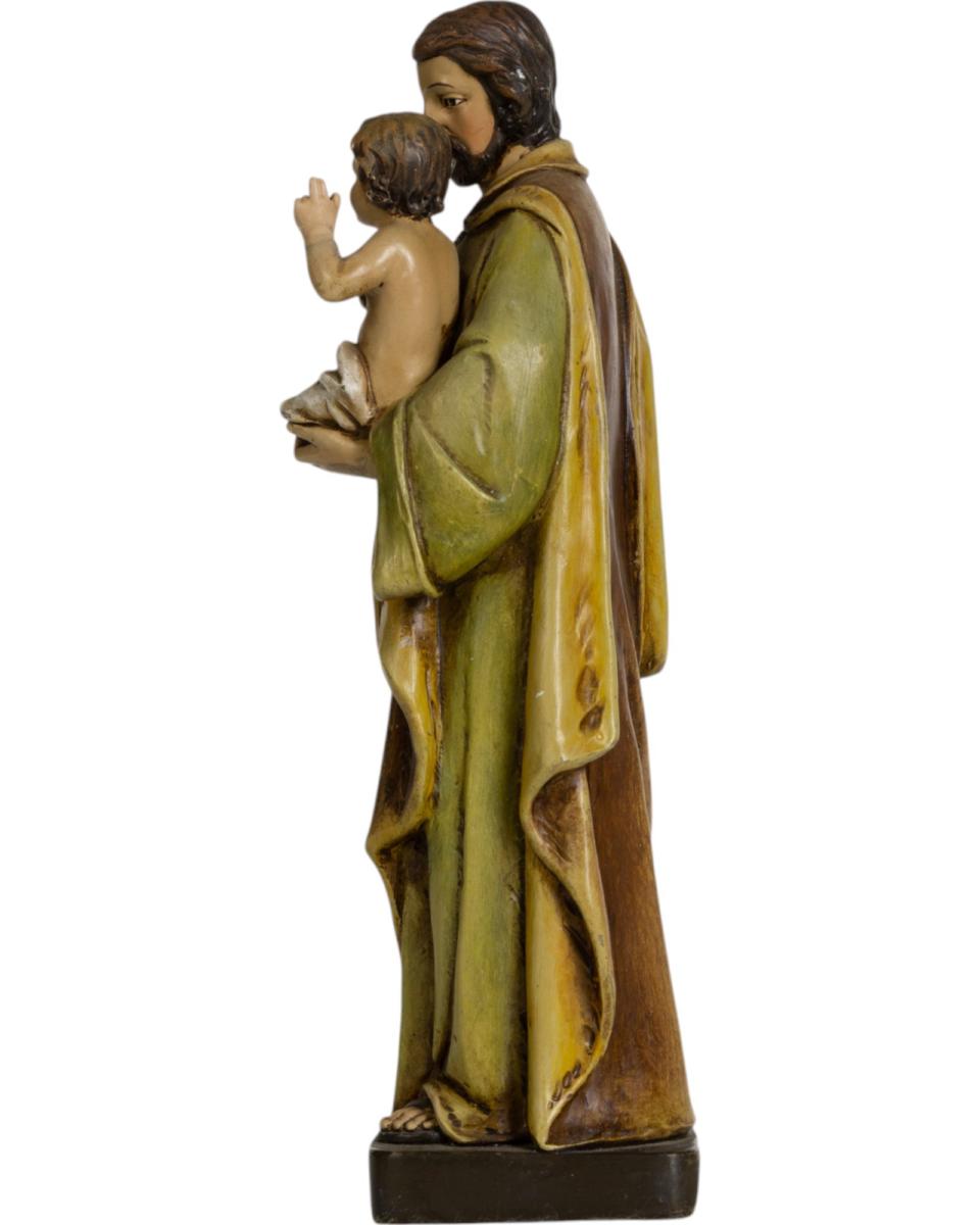 Saint Joseph avec l'enfant Jésus en pâte à papier