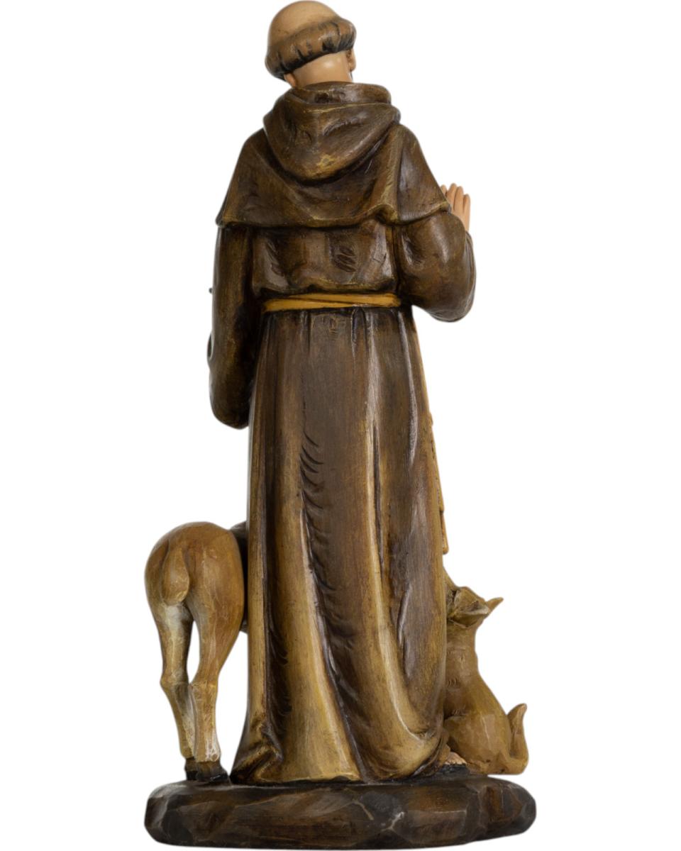 Statuette de Saint François d'Assise en pâte à papier