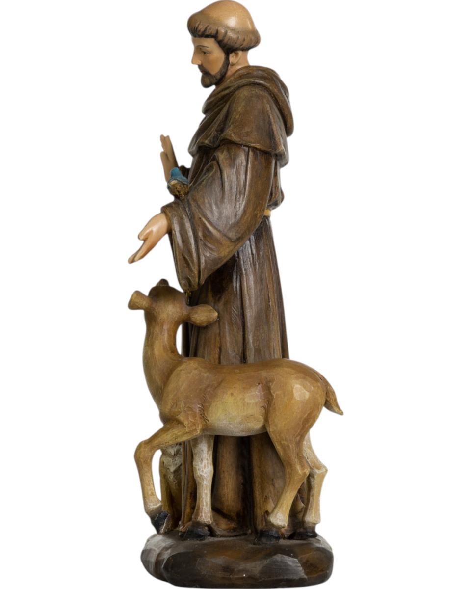 Statuette de Saint François d'Assise en pâte à papier