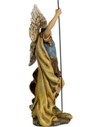 San Michele Arcangelo diavolo sacra in resina di legno