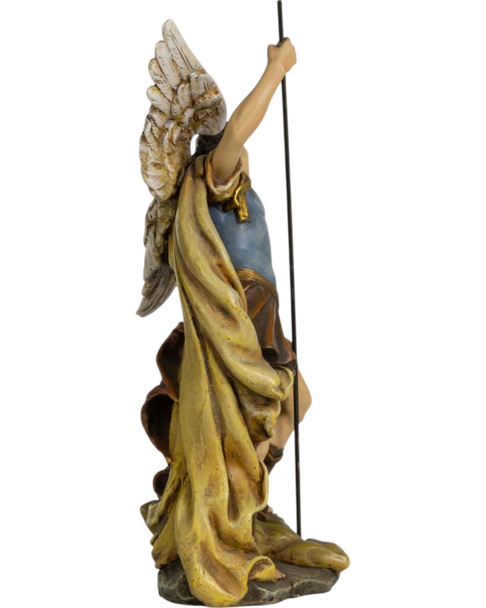 Saint Michel Archange saint diable en bois résine