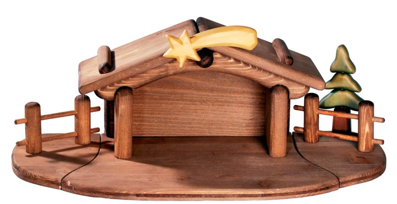 Krippenstall aus Linden Holz