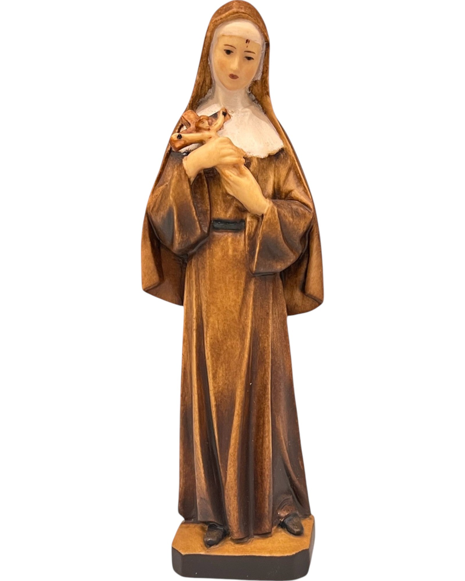 Heilige Rita aus Cascia aus Holz - mit Ölfarben lasiert