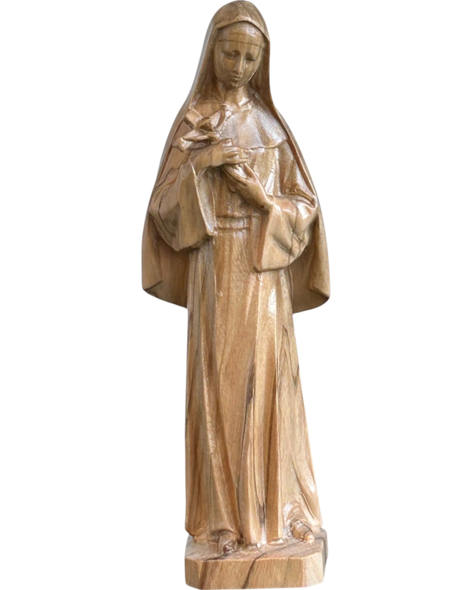 Heilige Rita aus Cascia aus Holz - mit Ölfarben lasiert