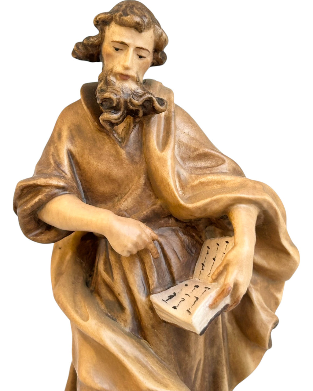 Heiliger Matthäus mit Buch und Schwert - mit Ölfarben lasiert