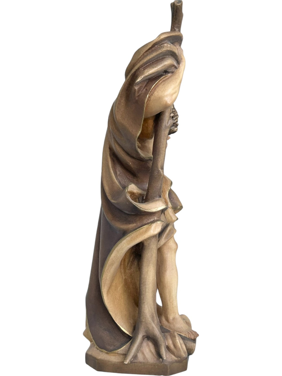 Saint Christophe sculpté en bois d'érable