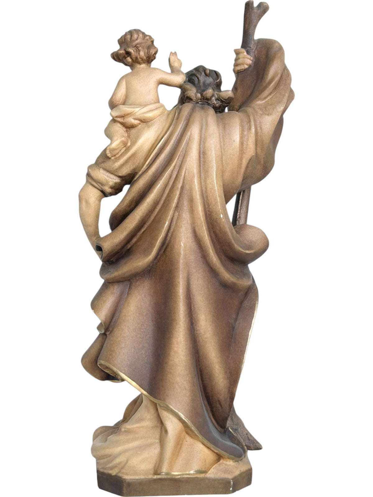 Saint Christophe sculpté en bois d'érable