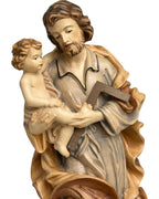 Saint Joseph avec l'enfant en bois