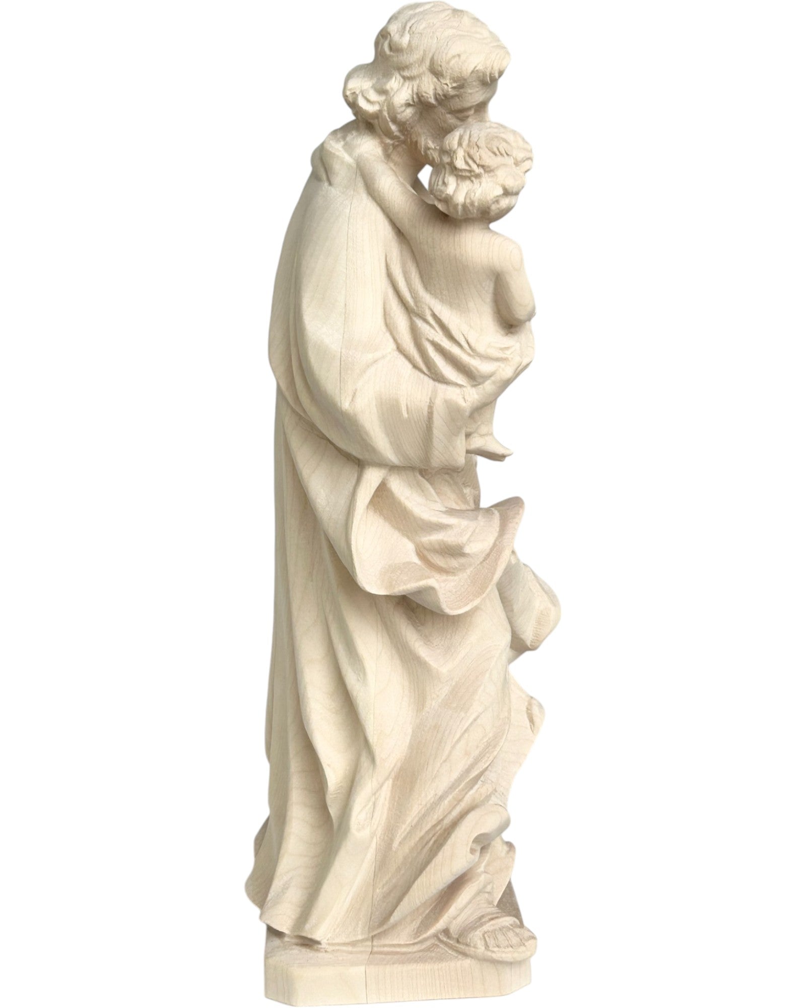 Saint Joseph avec l'enfant en bois