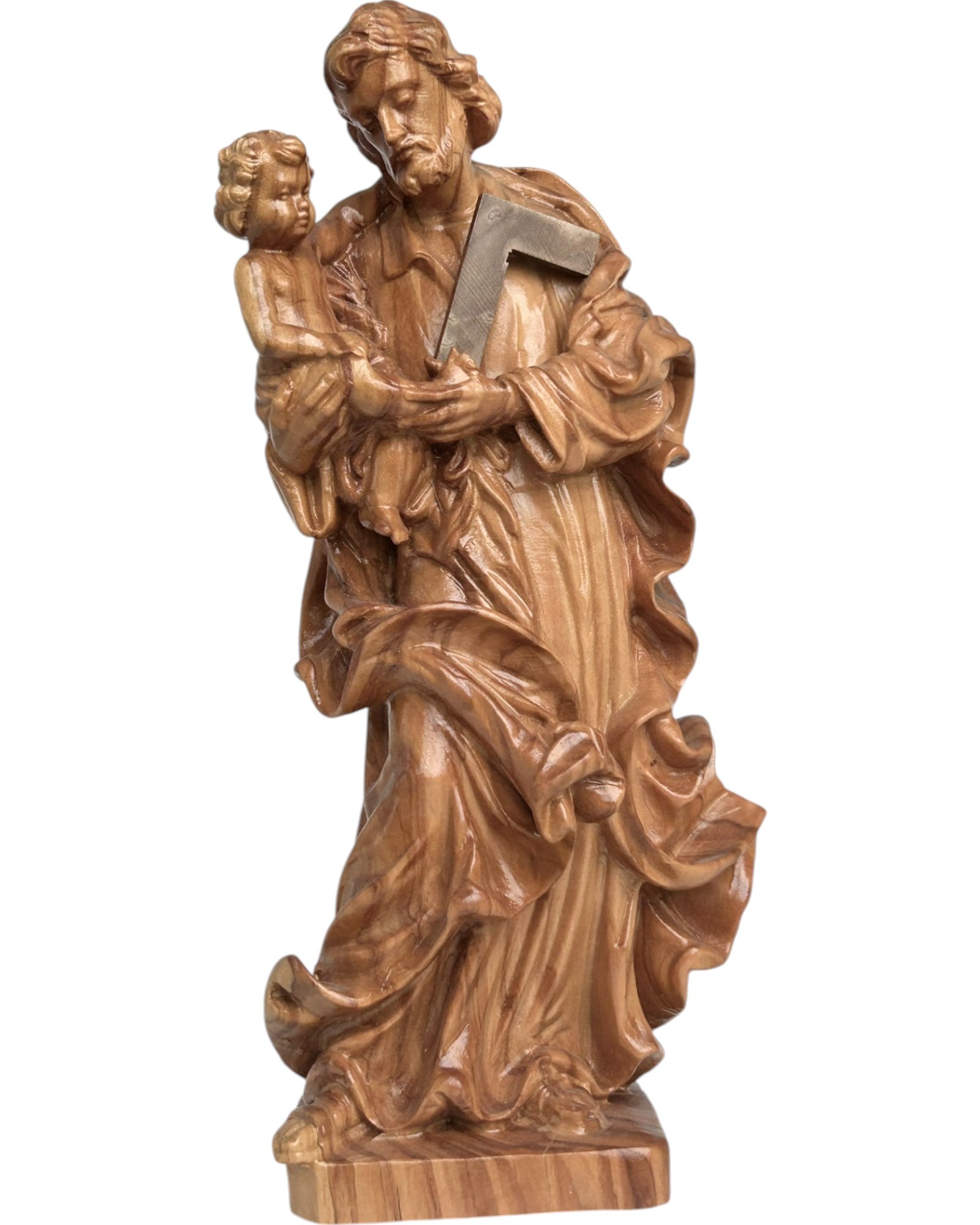 Saint Joseph avec l'enfant en bois