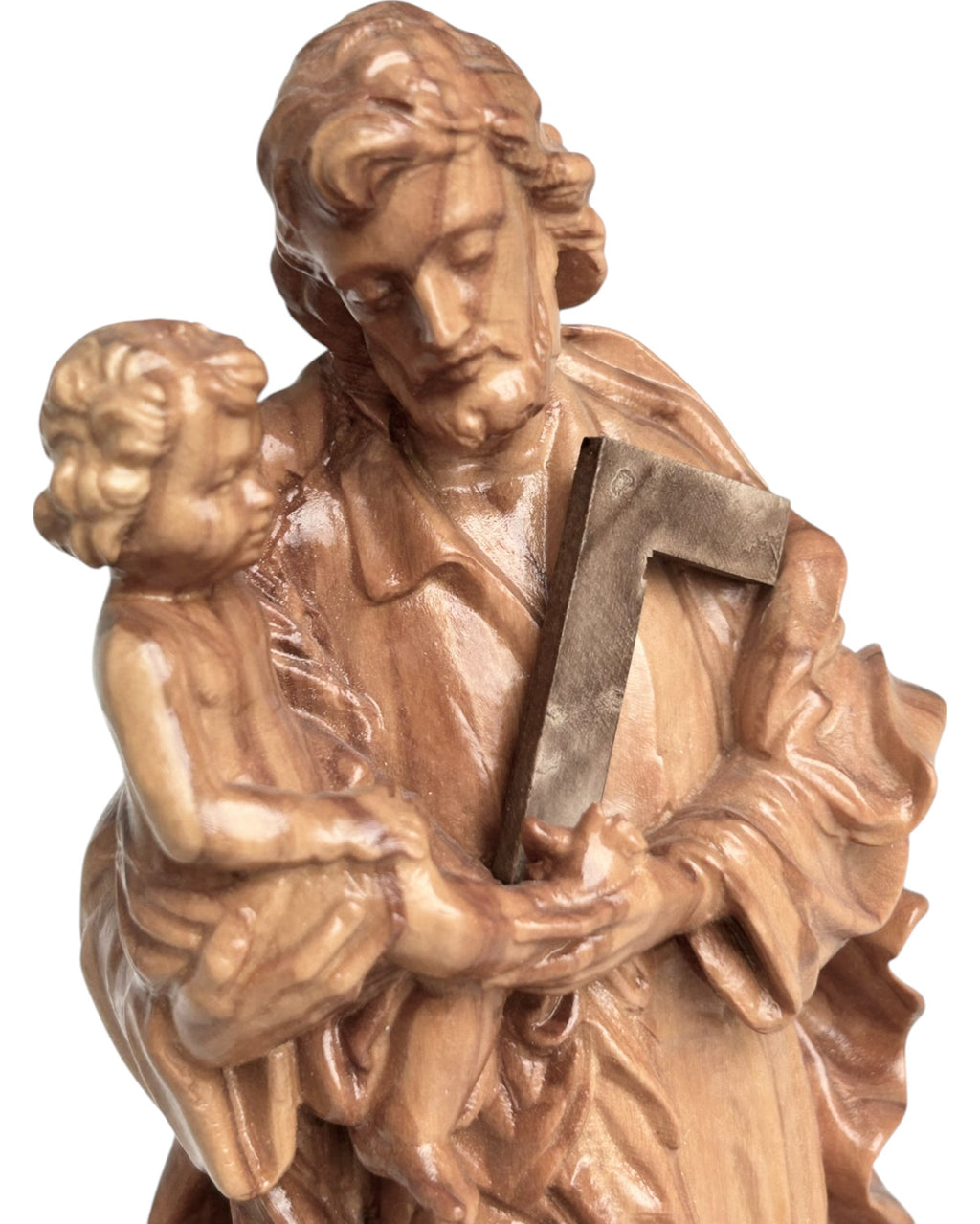 Saint Joseph avec l'enfant en bois