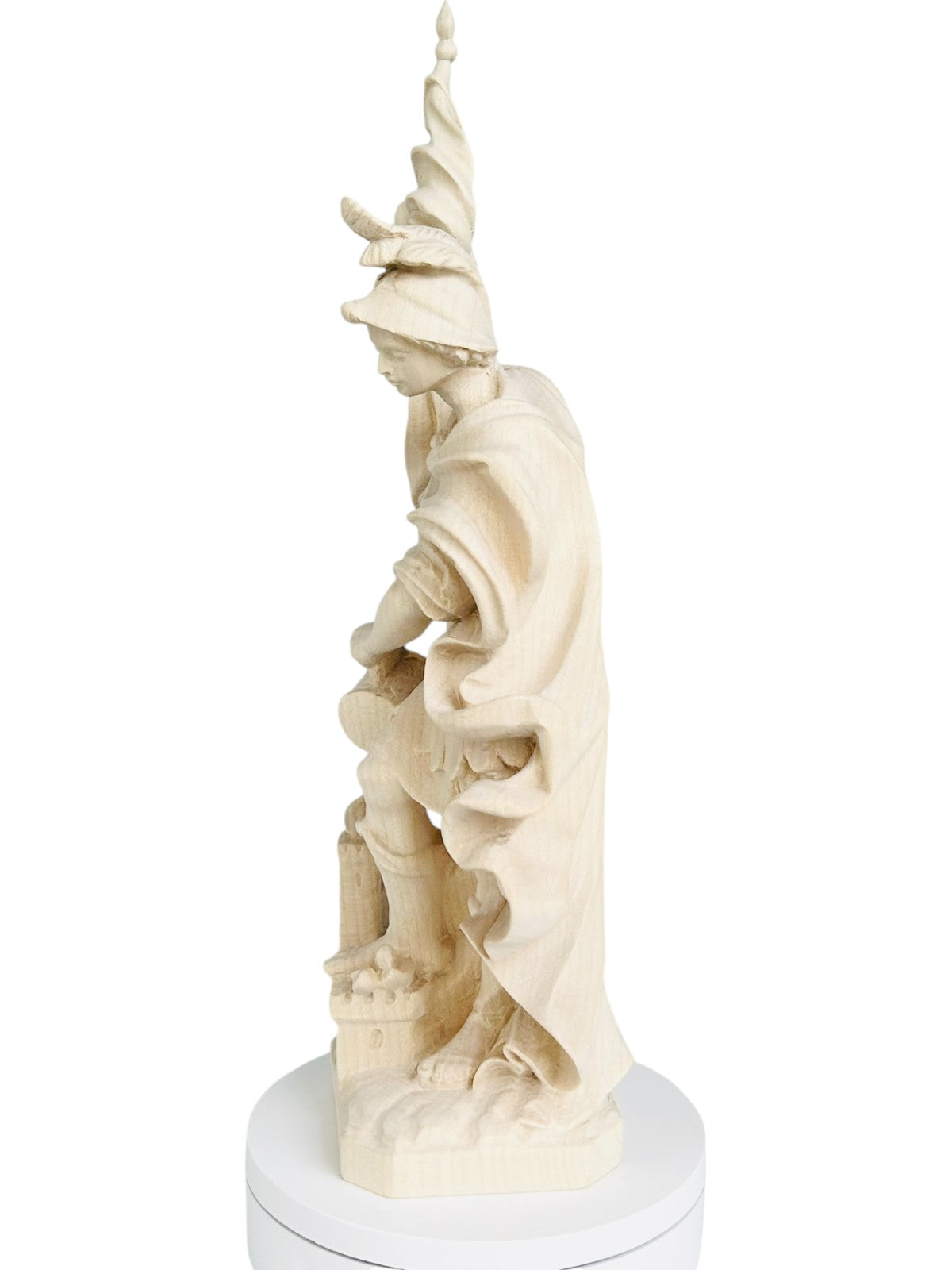 Saint Florian avec drapeau en bois