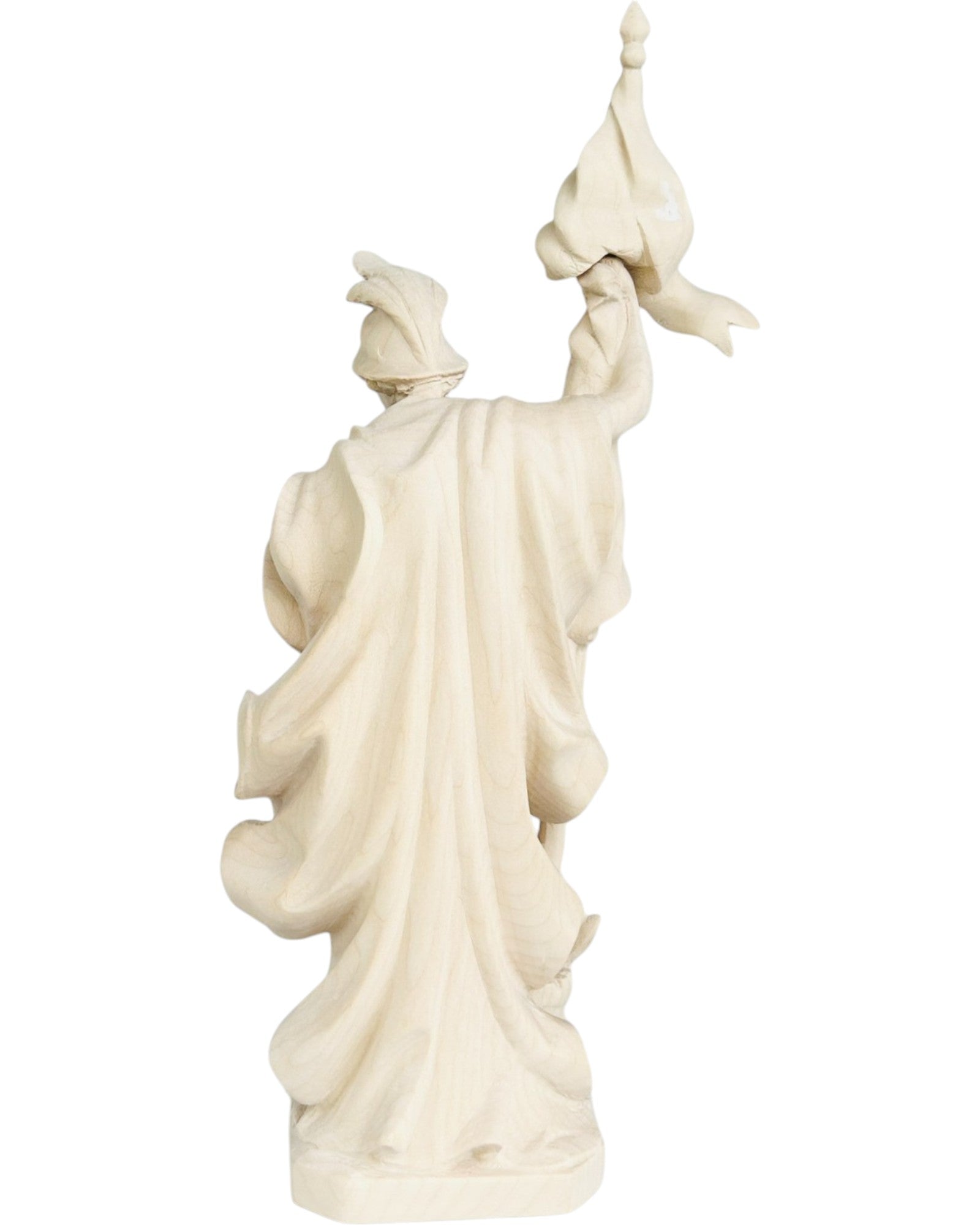 Saint Florian avec drapeau en bois