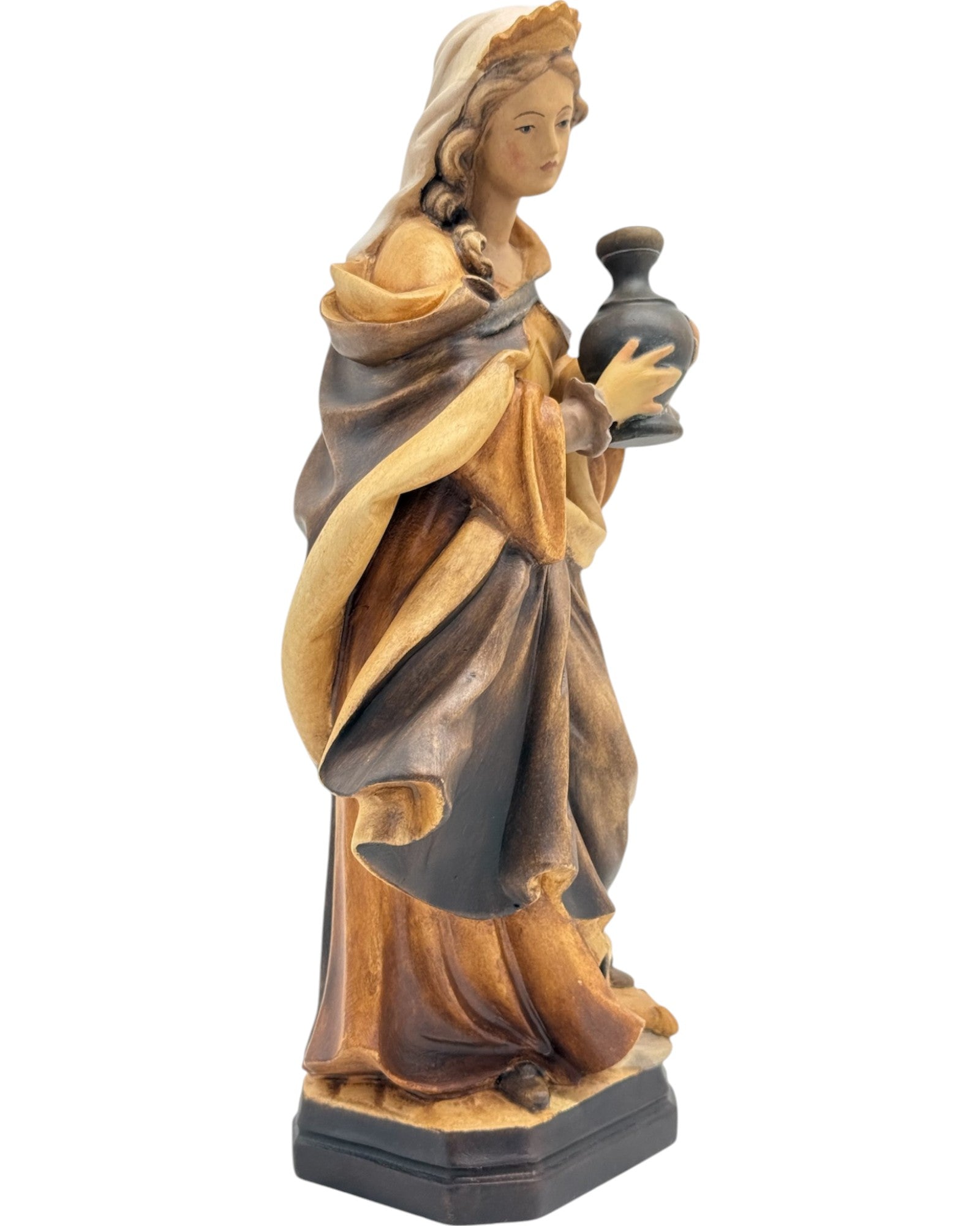 Heilige Maria Magdalena in Holz geschnitzt - mit Ölfarben lasiert
