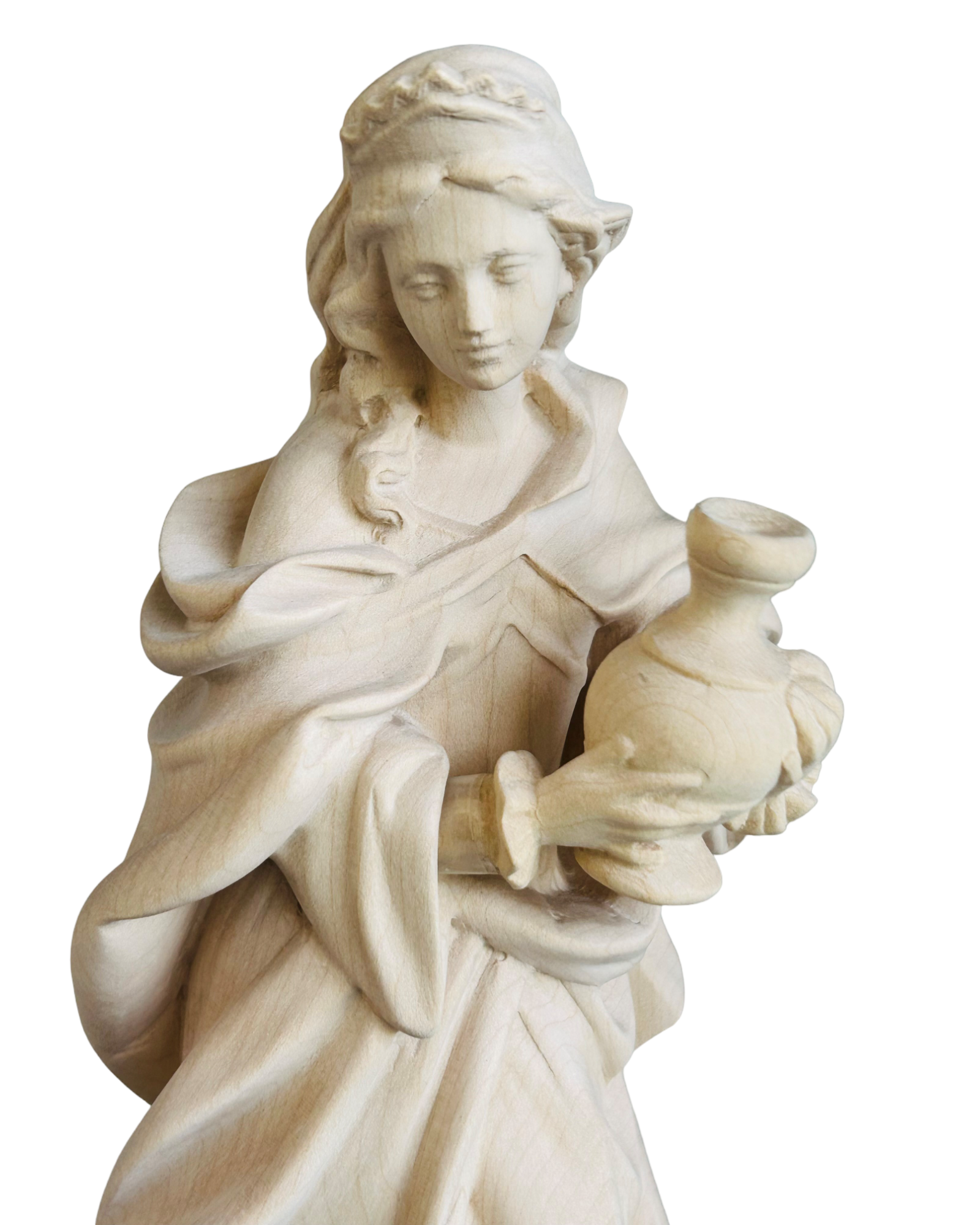 Heilige Maria Magdalena in Holz geschnitzt - mit Ölfarben lasiert