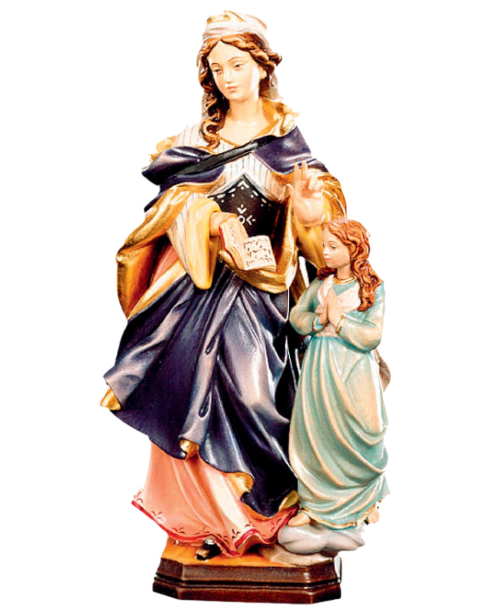 Sant'Anna ritratta con bimba in legno