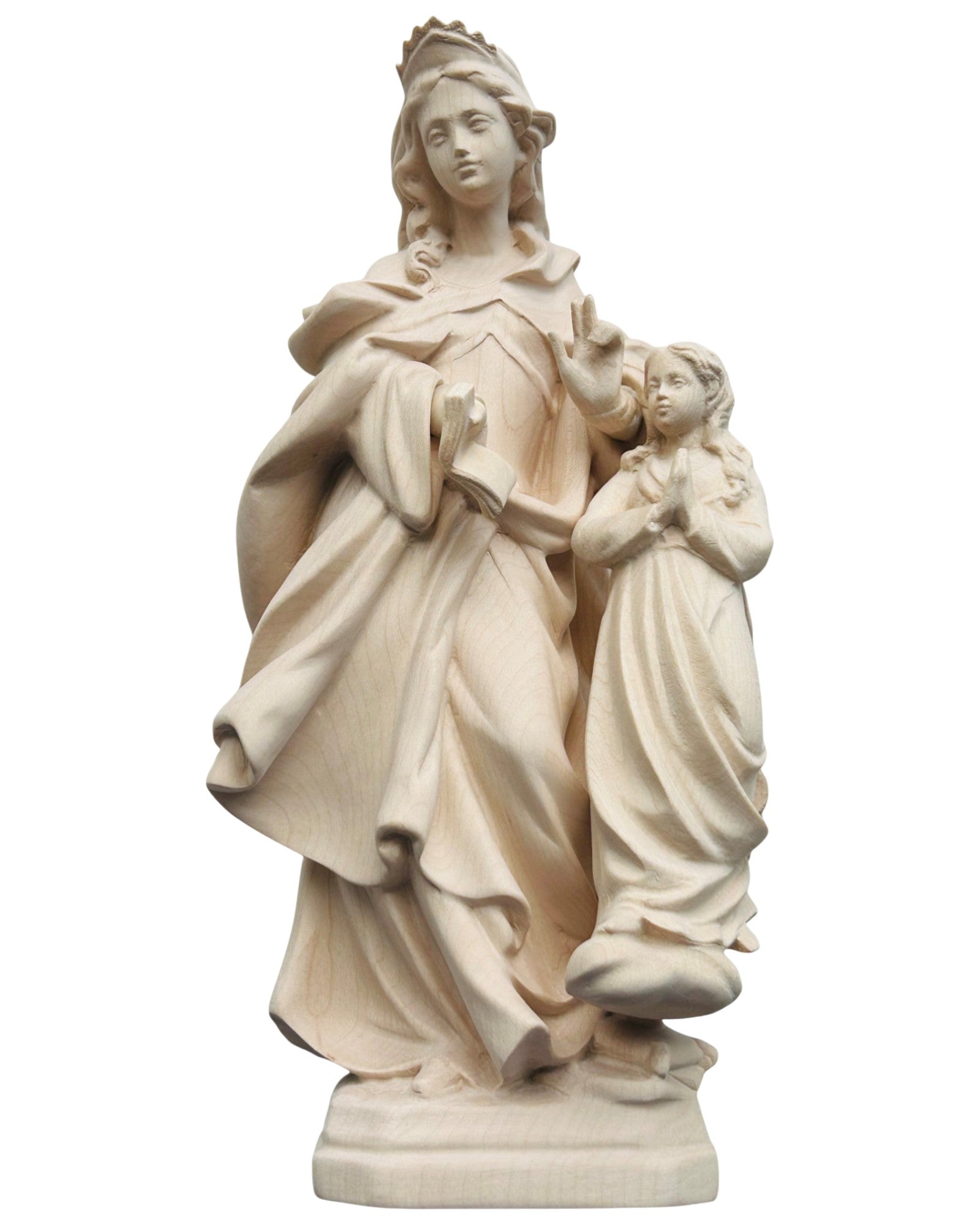 Sant'Anna ritratta con bimba in legno