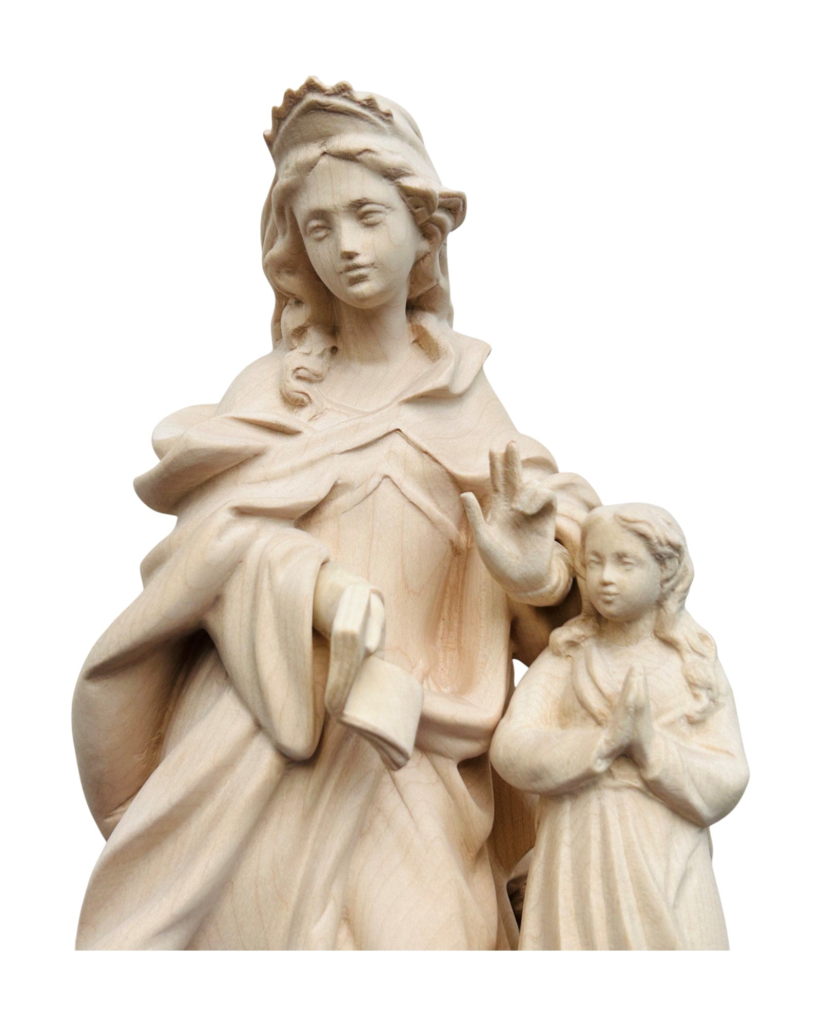 Sant'Anna ritratta con bimba in legno