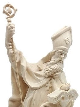 St. Gérard représenté avec un livre en bois et un coeur