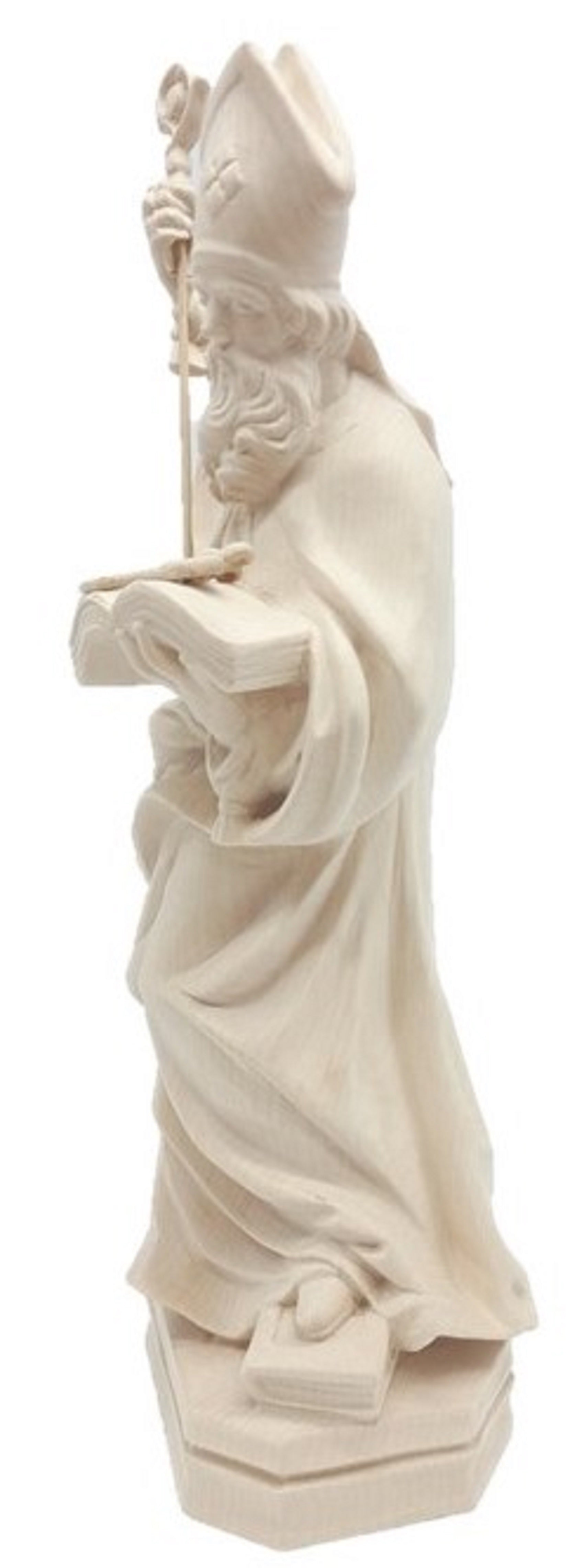 Germanus sculpté avec un livre en bois et deux clés
