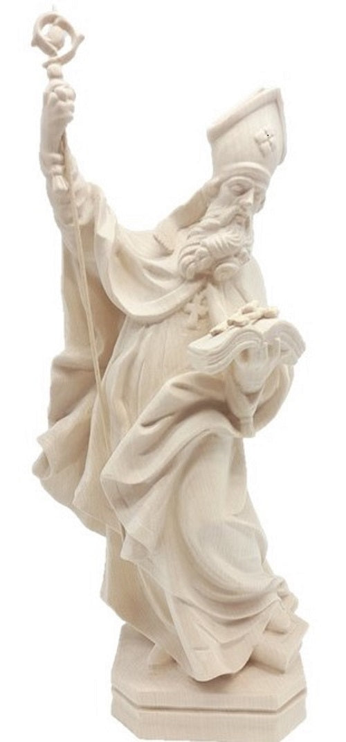 Germanus sculpté avec un livre en bois et deux clés