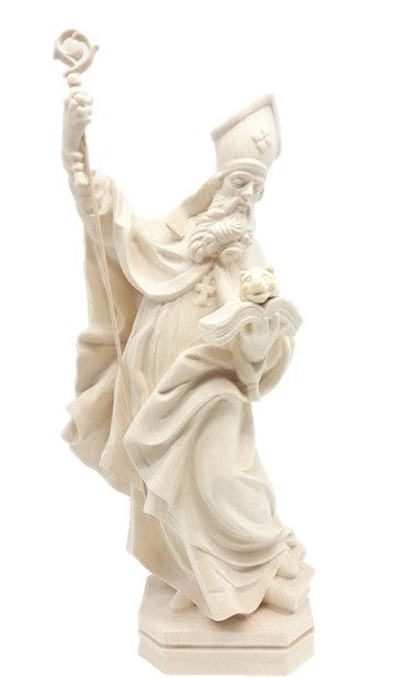 Saint Ignace en bois avec tête de lion