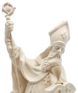 St. Norbert représenté avec un livre en bois et un calice