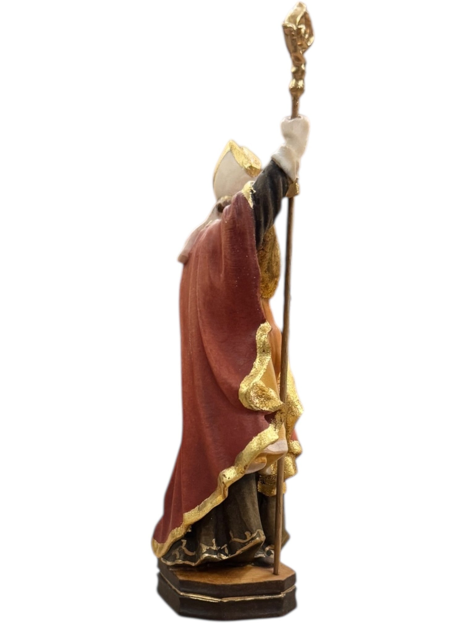 San Urbano finemente con libro ed uva in legno