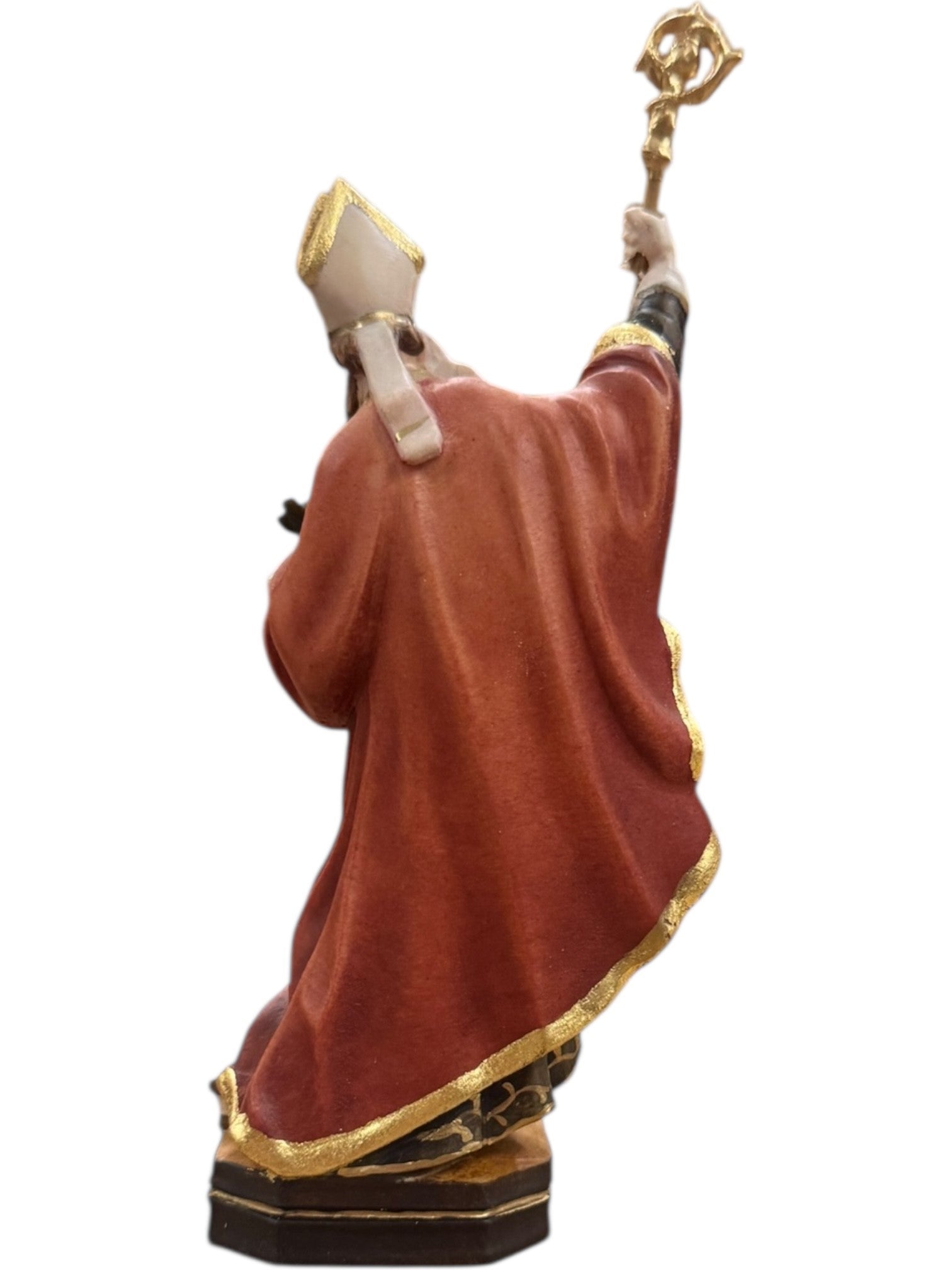 San Urbano finemente con libro ed uva in legno