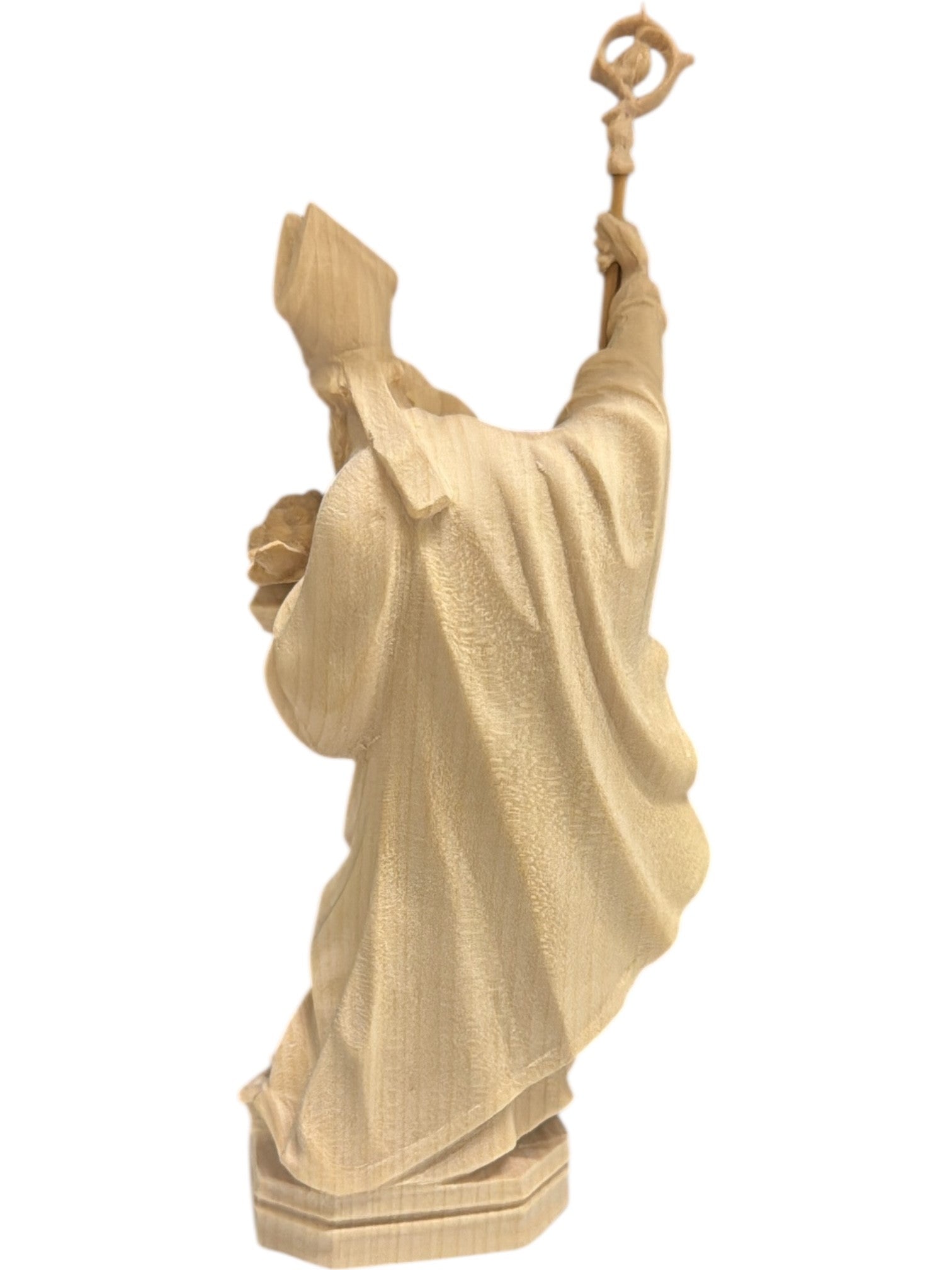 San Urbano finemente con libro ed uva in legno