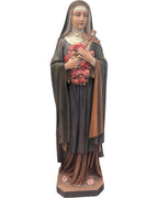 Santa Teresa di Lisieux | Statua in Legno 150 cm Intagliata a Mano – Pezzo Unico