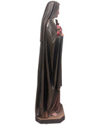 Santa Teresa di Lisieux | Statua in Legno 150 cm Intagliata a Mano – Pezzo Unico