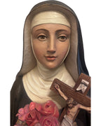 Santa Teresa di Lisieux | Statua in Legno 150 cm Intagliata a Mano – Pezzo Unico