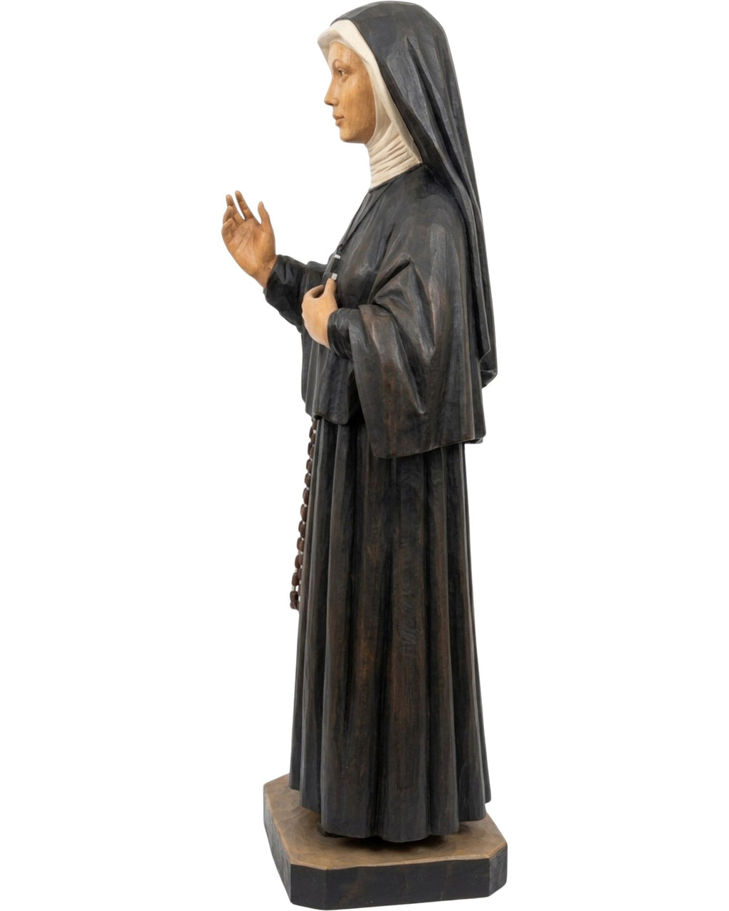 Santa Faustina Kowalska | Statua in Legno di Tiglio 120 cm Intagliata a Mano – Esemplare Unico