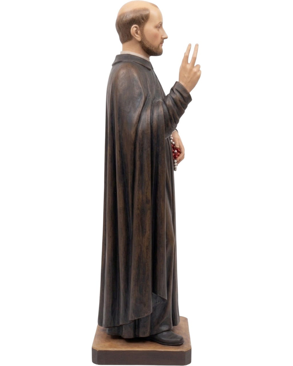 Saint Ignatius of Loyola – 120 cm Wooden Statue, Hand‑Carved | Unique Piece