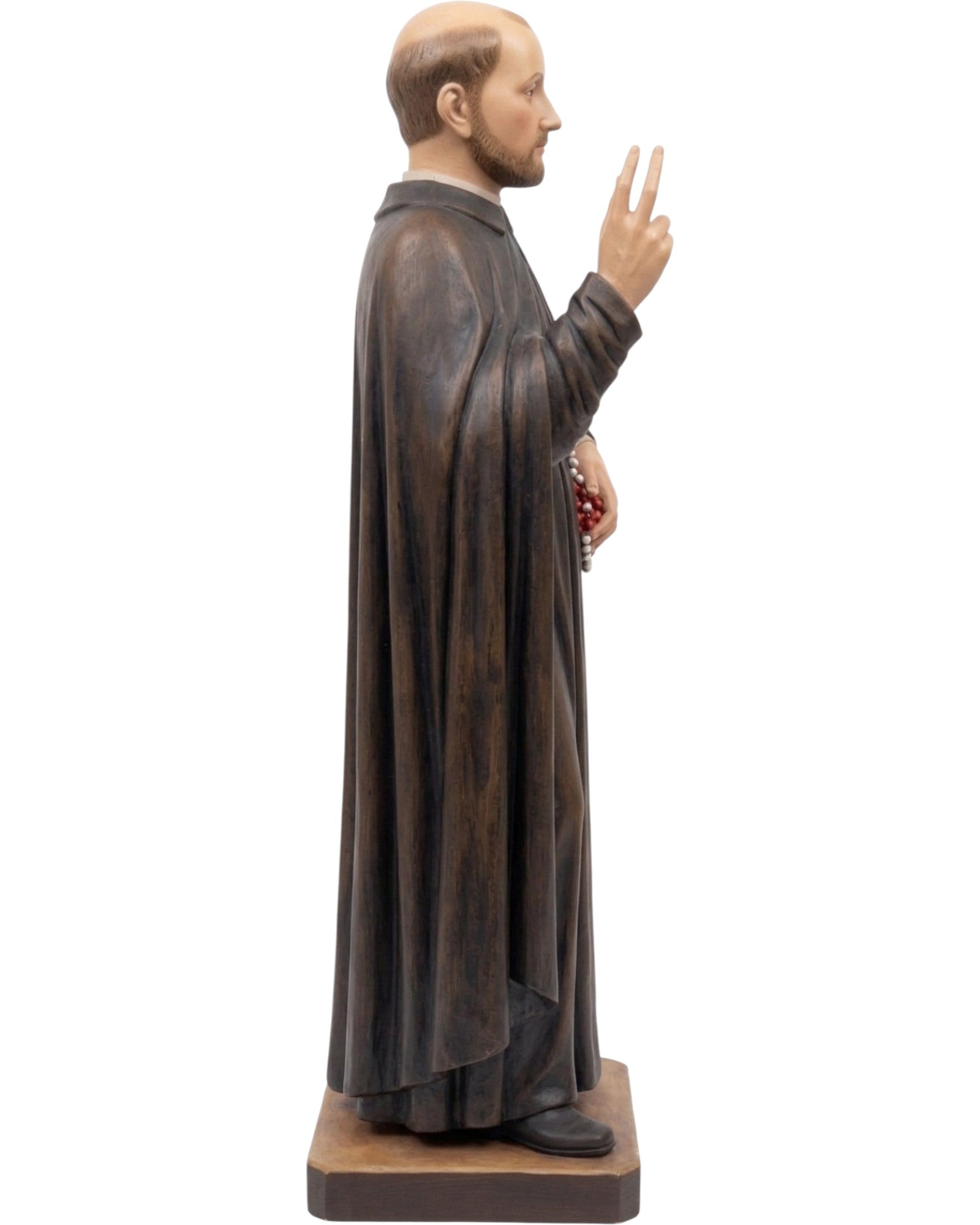 Saint Ignatius of Loyola – 120 cm Wooden Statue, Hand‑Carved | Unique Piece