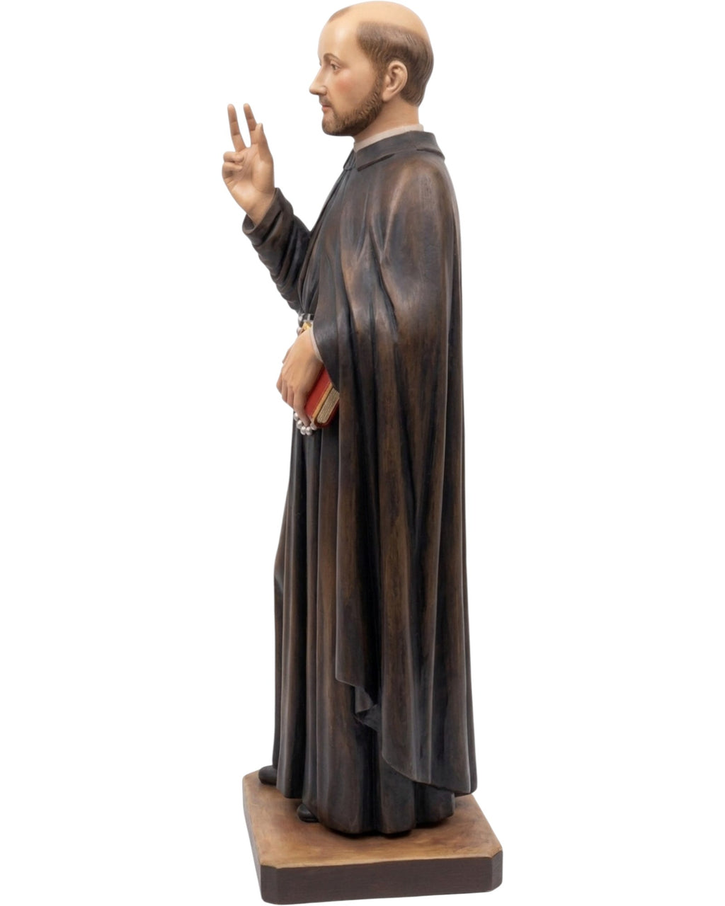 Saint Ignatius of Loyola – 120 cm Wooden Statue, Hand‑Carved | Unique Piece