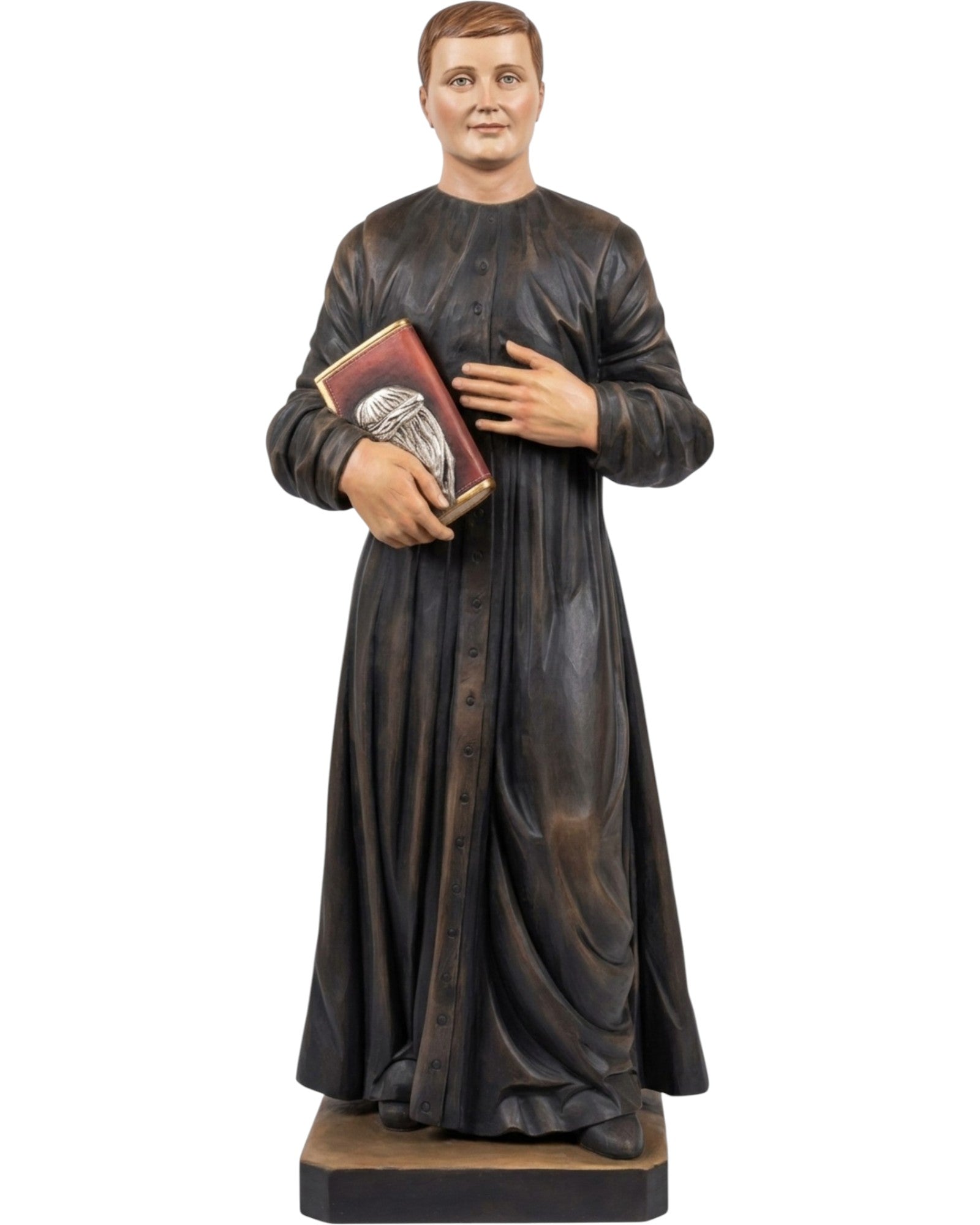 San Michele McGivney – Statua in Legno 120 cm Intagliata a Mano | Pezzo Unico Val Gardena