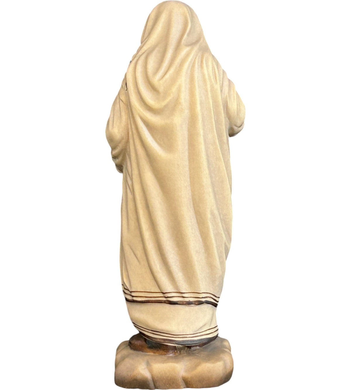 Mutter Teresa von Kalkutta Statue aus Holz - mit Ölfarben lasiert